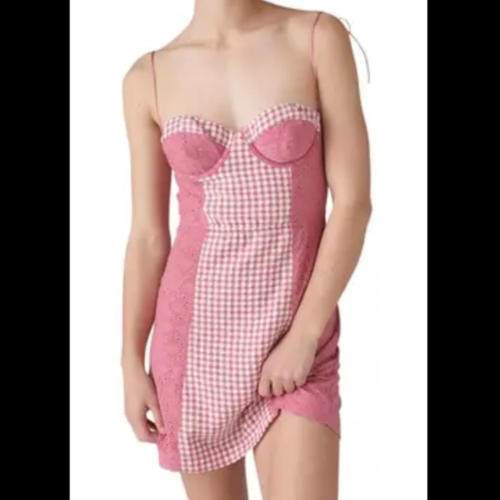RARE! UO Felicity Eyelet Bustier Mini Dress
